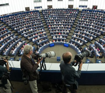 European Parliament debating chamber in 2015