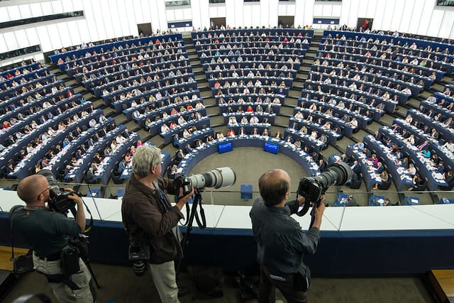 European Parliament debating chamber in 2015
